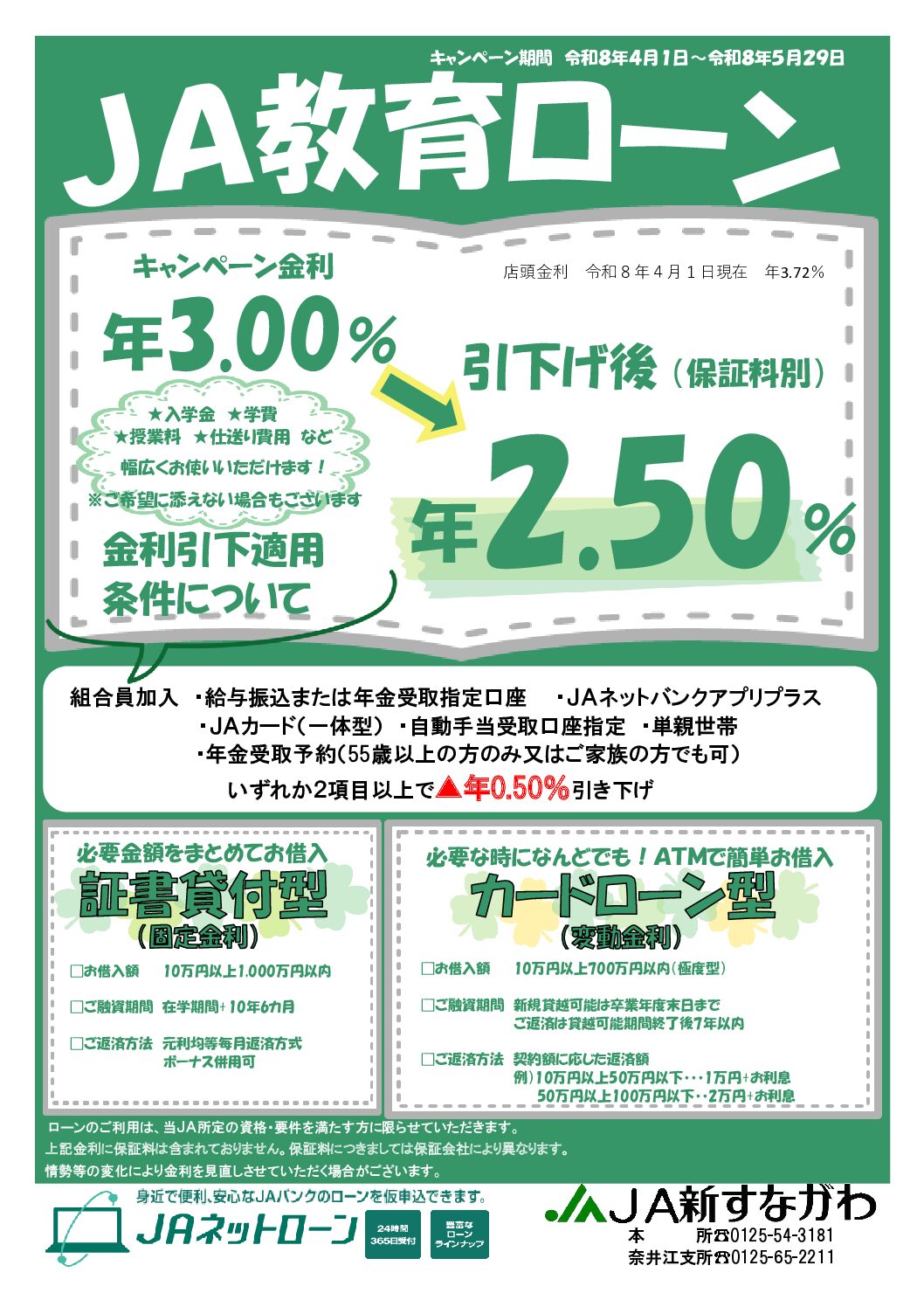 JA教育ローンキャンペーン